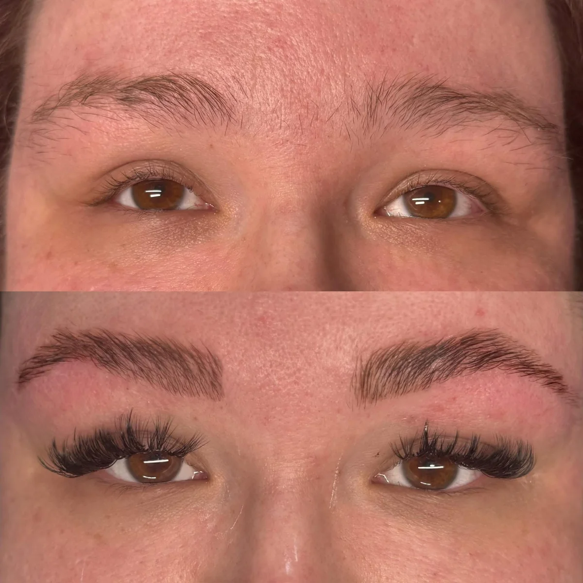 Brow lamination work by Bridgette Aesthetics in Lewiston, Maine 1