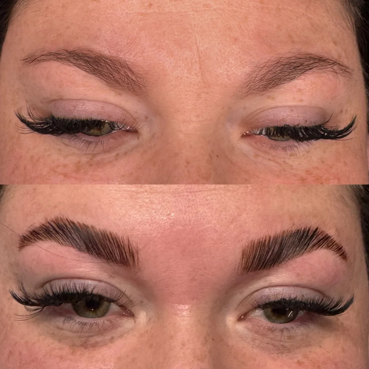 Brow lamination work by Bridgette Aesthetics in Lewiston, Maine 3