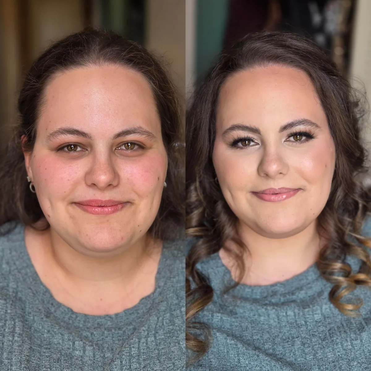 Skin, lash and makeup work by Bridgette Goulet, romantic bridal look, Lewiston, Maine