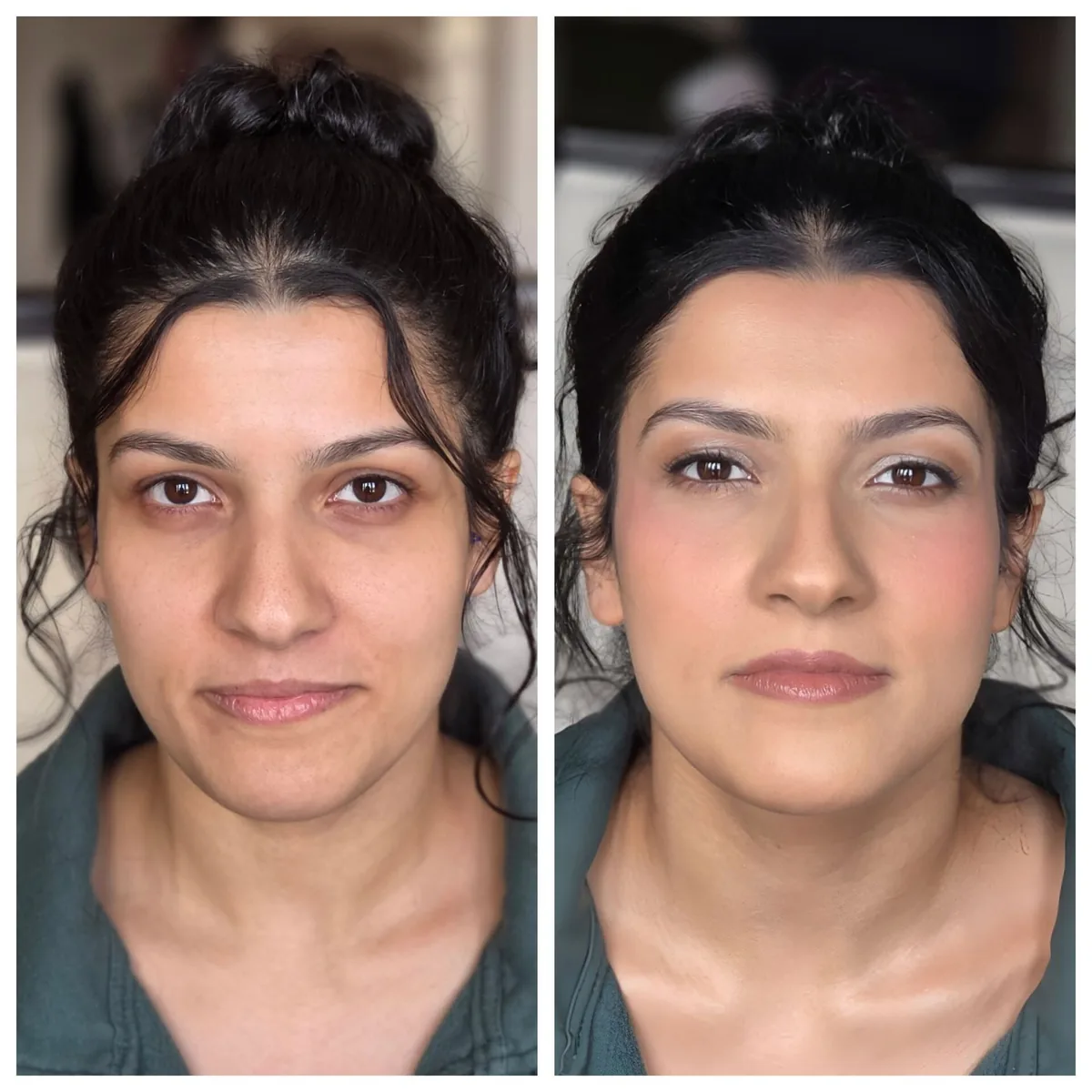 Skin, lash and makeup work by Bridgette Goulet, warm neutral glam, Lewiston, Maine