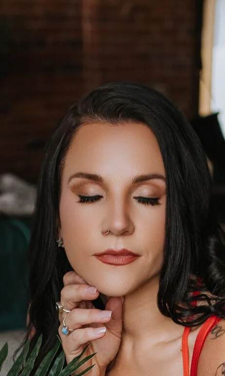 Skin, lash and makeup work by Bridgette Goulet, smooth skin prep and lashes, Lewiston, Maine