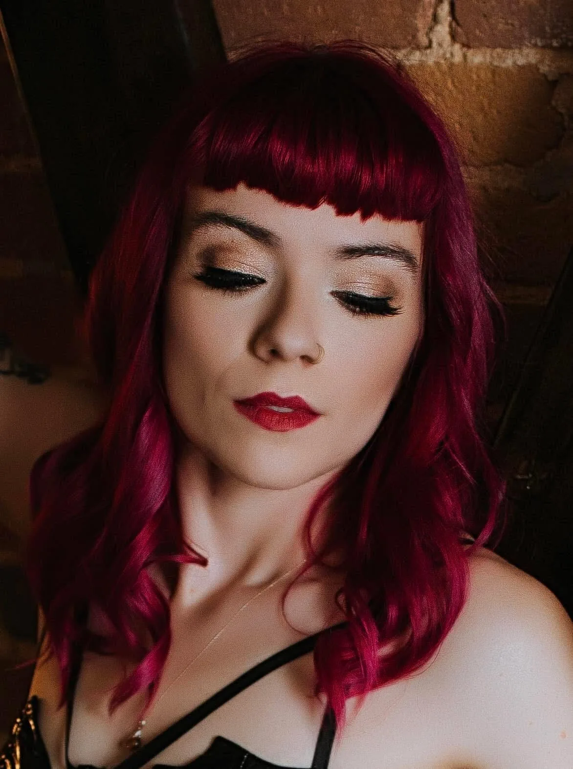 Skin, lash and makeup work by Bridgette Goulet, smooth skin prep and lashes, Lewiston, Maine